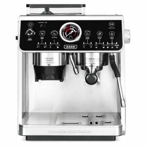 Espressor semi-automat ZASS PROLINE ZEM 11, 2800 W, 2.7 l, 20 bari, Afisaj LED, Tehnologie PiD+NTC pentru reglare si monitorizare temperatura, Rasnita incorporata cu 30 setari (Negru/Inox) imagine