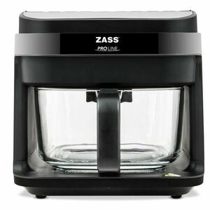 Friteuza cu aer cald si cos de sticla Zass ZAF 11, 5.5 l, 1200 W, Temperatura ajustabila 40-200 C, 8 programe, Oprire automata (Negru) imagine