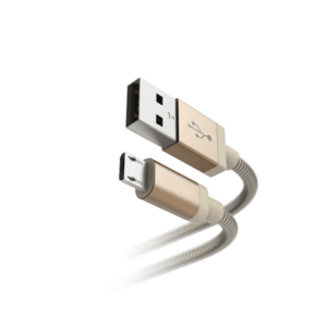 Cablu de incarcare Hama Metal, MicroUSB, 1.5 m (Auriu) imagine