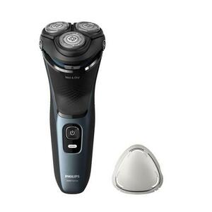 Aparat de ras electric Philips Seria 3000 S3144/00, Autonomie 60 minute, 3 lame, Umed&Uscat (Negru/Albastru) imagine