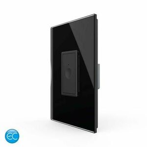 Intrerupator Simplu cu Touch Livolo cu Rama Din Sticla 1M, Zigbee EC (Negru) imagine