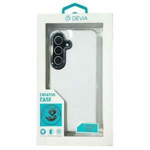 Husa Devia Shark Series Shockproof Samsung Galaxy S25, Transparent imagine