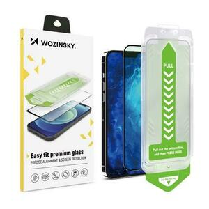 Folie de protectie Ecran WZK Premium pentru Apple iPhone 13 Pro Max, Sticla Securizata, Full Glue, Neagra imagine
