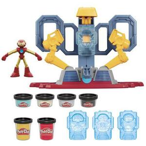 Set Play-Doh Marvel - Laboratorul de armura al lui Iron Man, cu figurina, 10 cm imagine
