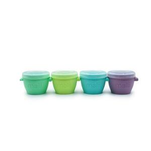 Set 4 recipiente din silicon Melii Snap&Go, 118 ml imagine