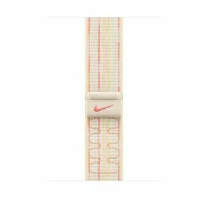 Curea Smartwatch Apple MYJE3ZM/A pentru Watch 46 mm, Nike Sport Loop (Auriu/Roz) imagine