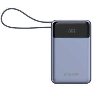 Acumulator extern CANYON OnPower 600, 20000 mAh, 65 W (Gri) imagine