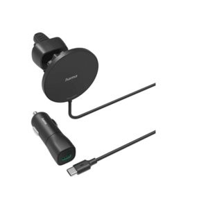 Incarcator wireless auto Hama MagCharge Car FC15 201697, 15W (Negru) imagine
