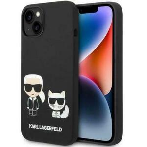 Protectie Spate Karl Lagerfeld Liquid Karl&Choupette MagSafe pentru Apple iPhone 14 Plus (Negru) imagine