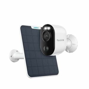 Camera supraveghere exterior wireless Reolink Argus B310 cu panou solar Reolink B310+SOLAR, 3 MP, 4 mm, IR / lumina alba 10 m, Wi-Fi, detectie persoane / vehicule / animale, acumulator 6000mAh, microfon, difuzor imagine