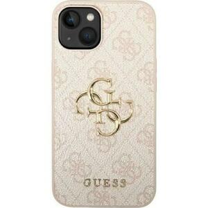 Husa de protectie Guess 4G Metal Logo pentru iPhone 15 (Roz) imagine
