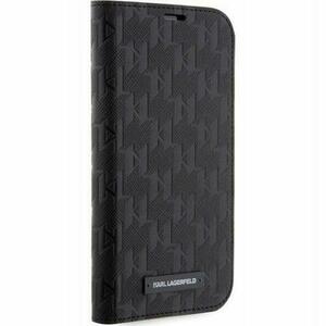 Husa de protectie Karl Lagerfeld Saffiano Monogram Book pentru iPhone 14 Pro (Negru) imagine