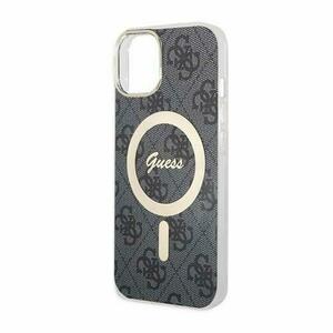 Husa de protectie Guess 4G IML MagSafe pentru iPhone 14 (Negru) imagine