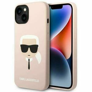 Husa de protectie Karl Lagerfeld Liquid Silicone Karl Head MagSafe Compatible pentru iPhone 14 Plus (Roz) imagine