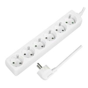 Prelungitor LogiLink LPS238, 6 prize, cablu 3G 1.5mm2, 230 V/16 A, 50 Hz, max. 3500 W, IP20, 1.5m (Alb) imagine