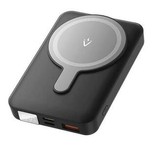 Baterie externa Vention 10000 mAh, magnetic wireless, 1x USB-C, 1x USB (Negru) imagine
