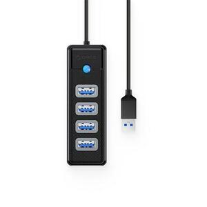 HUB USB Orico PW4U-U3, 4x USB 3.0 Type-A (Negru) imagine