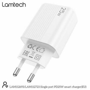 Incarcator retea Lamtech PD 25W, 1xUSB Type-C, Alb imagine