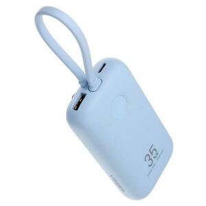 Baterie Externa Veger, 10000mAh, 35W, QC + PD, 1 x Lightning - 1 x USB-A - 1 x USB-C, Albastra imagine