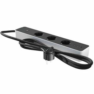 Prelungitor smart Calex Smart Powersocket cu intrerupator, Wireless, 3 prize, 2x USB-A, 1x USB-C, 16A, Wi-Fi, IP20 (Alb) imagine