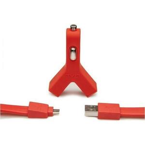 Incarcator Auto Tylt Duo Y-Charge, 2x USB, 2.1Ah, cablu MicroUSB (Rosu) imagine