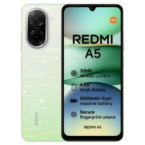 Telefon Mobil Xiaomi Redmi A5, Procesor Unisoc T7250 Octa-Core, IPS LCD Capacitive Touchscreen 6.88inch, 4GB RAM, 128GB Flash, Camera 32 MP, Wi-Fi, 4G, Dual SIM, Android (Verde) imagine