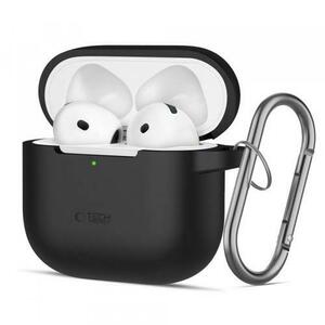 Husa Tech-Protect Silicone Hook pentru Apple AirPods 4, Neagra imagine