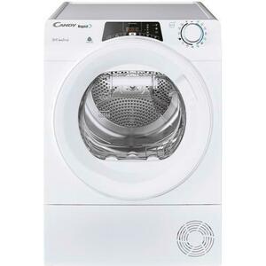 Uscator de rufe Candy Rapido ROE H9A2TE-S, Pompa de caldura, 9 kg, WiFi, Easy case, Senzor uscare, Antisifonare (Alb) imagine