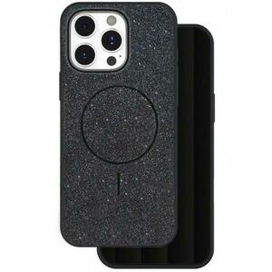 Husa MagSafe pentru Apple iPhone 16 Pro Max, OEM, Glitter Thin Mag, Neagra imagine