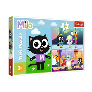 Puzzle Trefl 24 piese - Aventurile lui Milo Pisica imagine