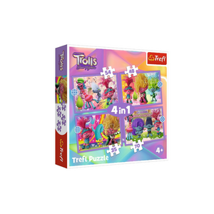 Set puzzle 4 in 1 Trefl (Multicolor) imagine