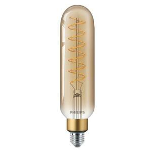 Bec LED vintage Philips Classic-Giant T65, intensitate luminosa reglabila, E27, 7W (40W), 470 lm, lumina calda tip flacara (1800K), 27.3x6.6 cm imagine