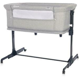 Patut Lorelli 2 in 1 Co-Sleeper Milano, saltea 50 x 87cm, 0 - 3 ani (Gri) imagine