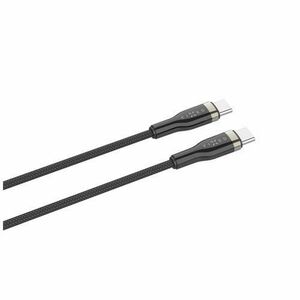 Cablu cu impletitura FIXED USB-C/USB-C, 1, 2 m, 100 W (Negru) imagine