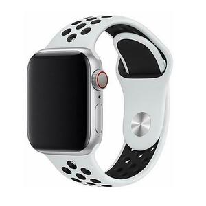 Curea Devia Deluxe Series Sport 2 pentru Apple Watch 42mm / 44mm, White, silicon perforat imagine