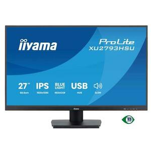 Monitor IPS LED Iiyama ProLite 27inch XU2793HSU-B7, Full HD (1920 x 1080), HDMI, DisplayPort, Boxe, 100 Hz (Negru) imagine