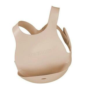 Baveta Flexi Bib Minikoioi, 100% Premium Silicon, Bej imagine