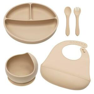 Set diversificare din silicon, AppeKids Classic Bubble Beige imagine