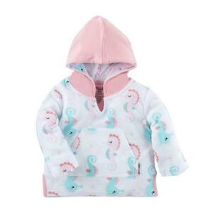 Poncho Baie Zoocchini Seahorse, 0-12 Luni, UPF50 + imagine