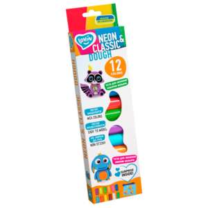 Set plastilina Lovin 12pcsx15gr, Neon&Classic Dough imagine