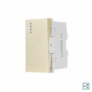 Modul Intrerupator Simplu Cap-Scara Mecanic 1M LUXION, Standard Italian (Auriu) imagine