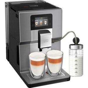 Espressor automat Krups EA 875 E Intuition Preference+, 1450 W, Ecran TFT tactil, Rezervor 3 l, 15 bauturi, 3 Setari temperatura (Negru/Inox) imagine