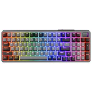 Tastatura wireless mecanica CoolerMaster MK-770 Hybrid, Bluetooth/2.4GHz, Iluminare RGB, Layout US (Gri) imagine