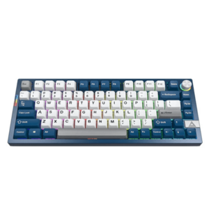 Tastatura Mecanica Gaming Montech MKey PRO Freedom, Wireless 2.4GHz, Bluetooth, Yellow Switch (Albastru/Alb) imagine