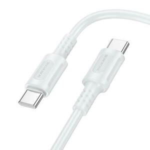 Cablu Date si Incarcare USB-C - USB-C Borofone BX111 Feliz, 60W, 1m, Alb imagine