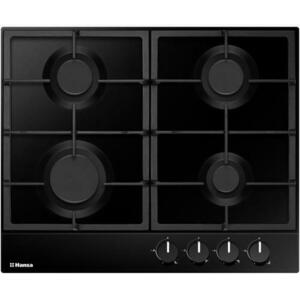 Plita incorporabila Hansa Integra BHGS630502, Gaz, 4 Arzatoare, Aprindere electrica (Negru) imagine