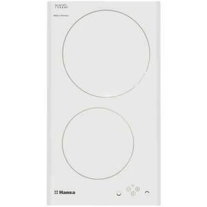 Plita incorporabila Hansa BHIW38377, Inductie, 2 zone gatire, Control touch, Heat Control, Booster, Temporizator, 30 cm (Alb) imagine