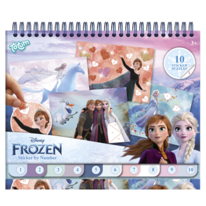 Carte de colorat & abtibilduri cu numere - Frozen imagine