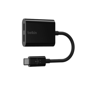 Adaptor audio/incarcare Belkin RockStar USB-C - 2 x USB-C imagine