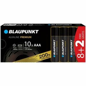 Baterii Blaupunkt Premium BATBLR3, Alkaline, AAA LR3, 8+2 bucati imagine